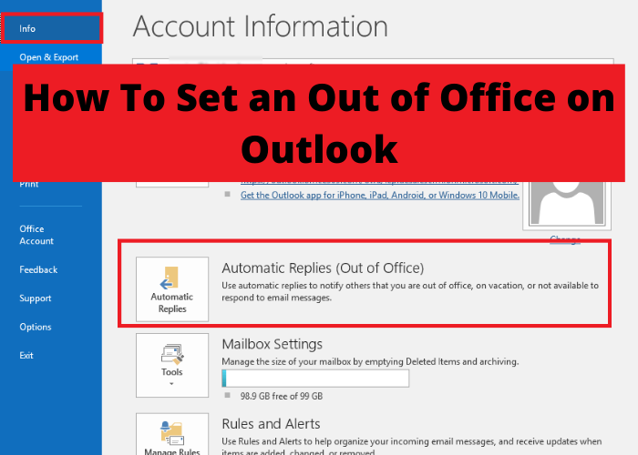 How To Set an Out of Office on Outlook