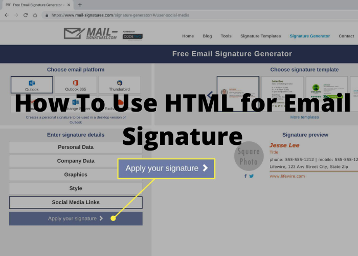 How To Use HTML for Email Signature