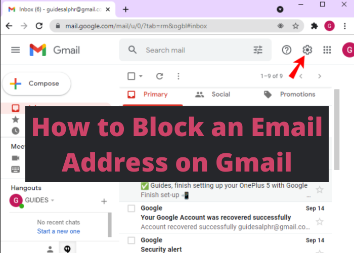 How to Block an Email Address on Gmail